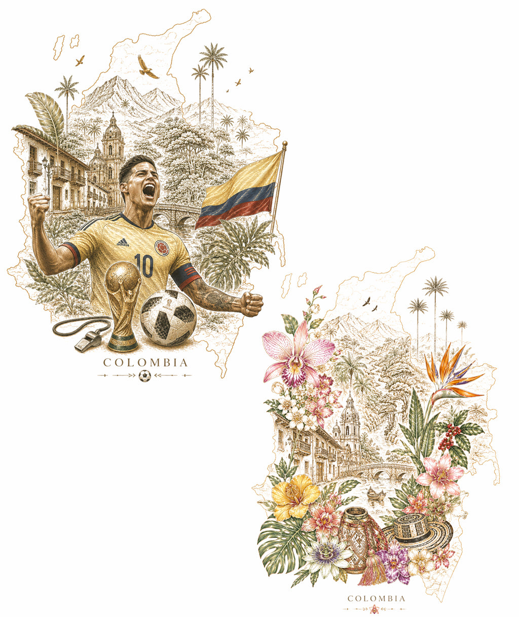 CAMISETA COLOMBIA COMBO FAMILIA