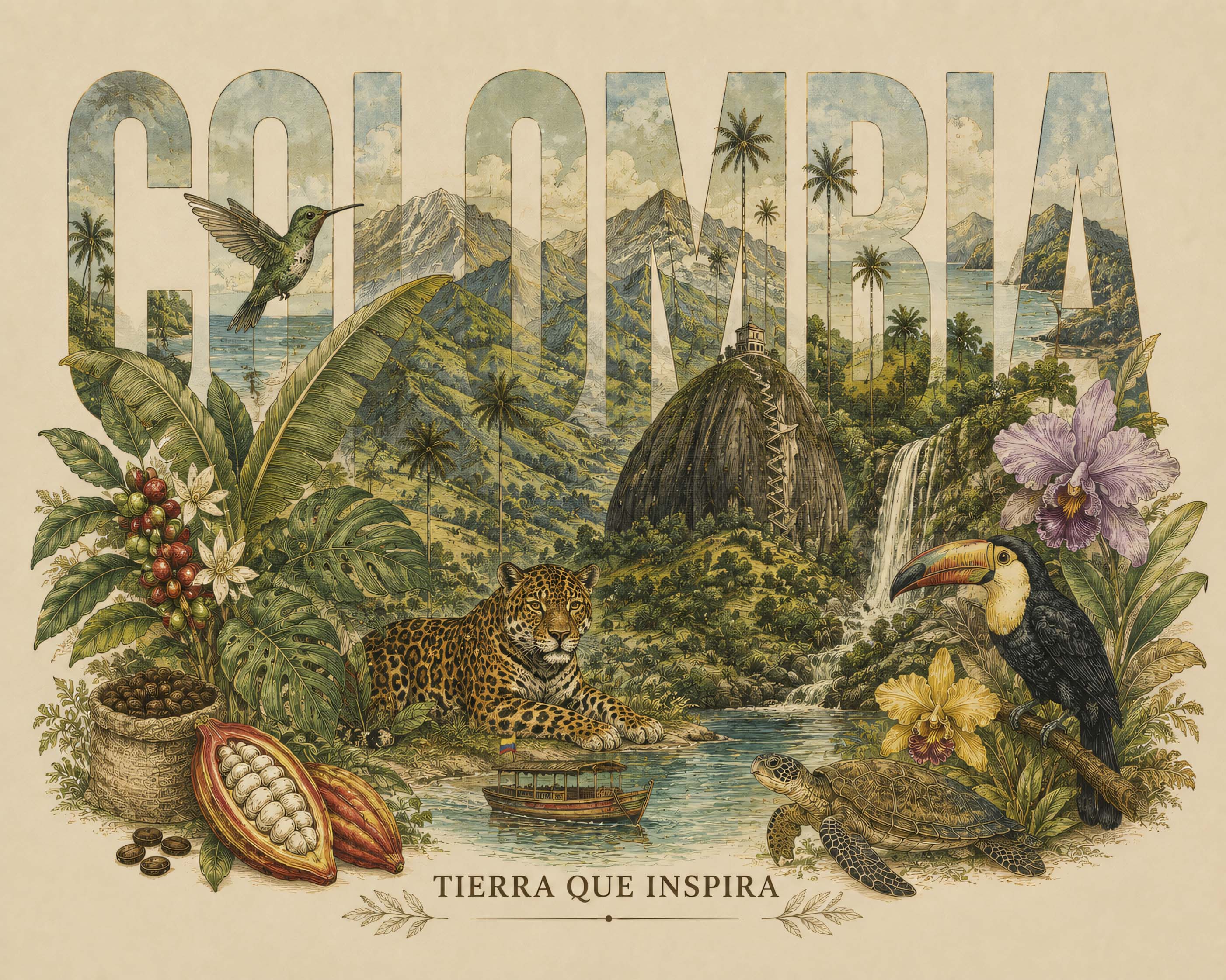 CAMSIETA HOMBRE COLOMBIA MI TIERRA