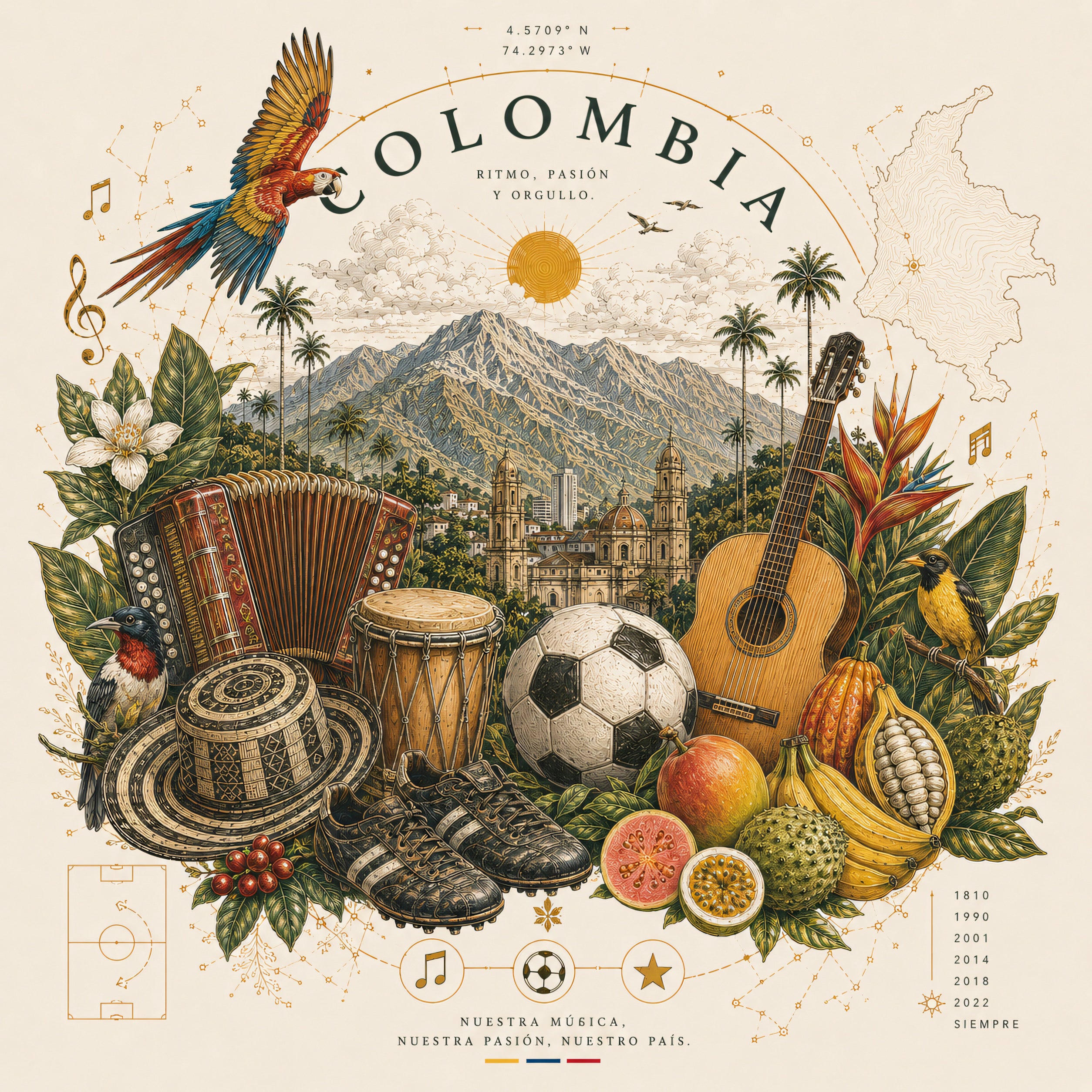 CAMSIETA HOMBRE COLOMBIA ORGULLO