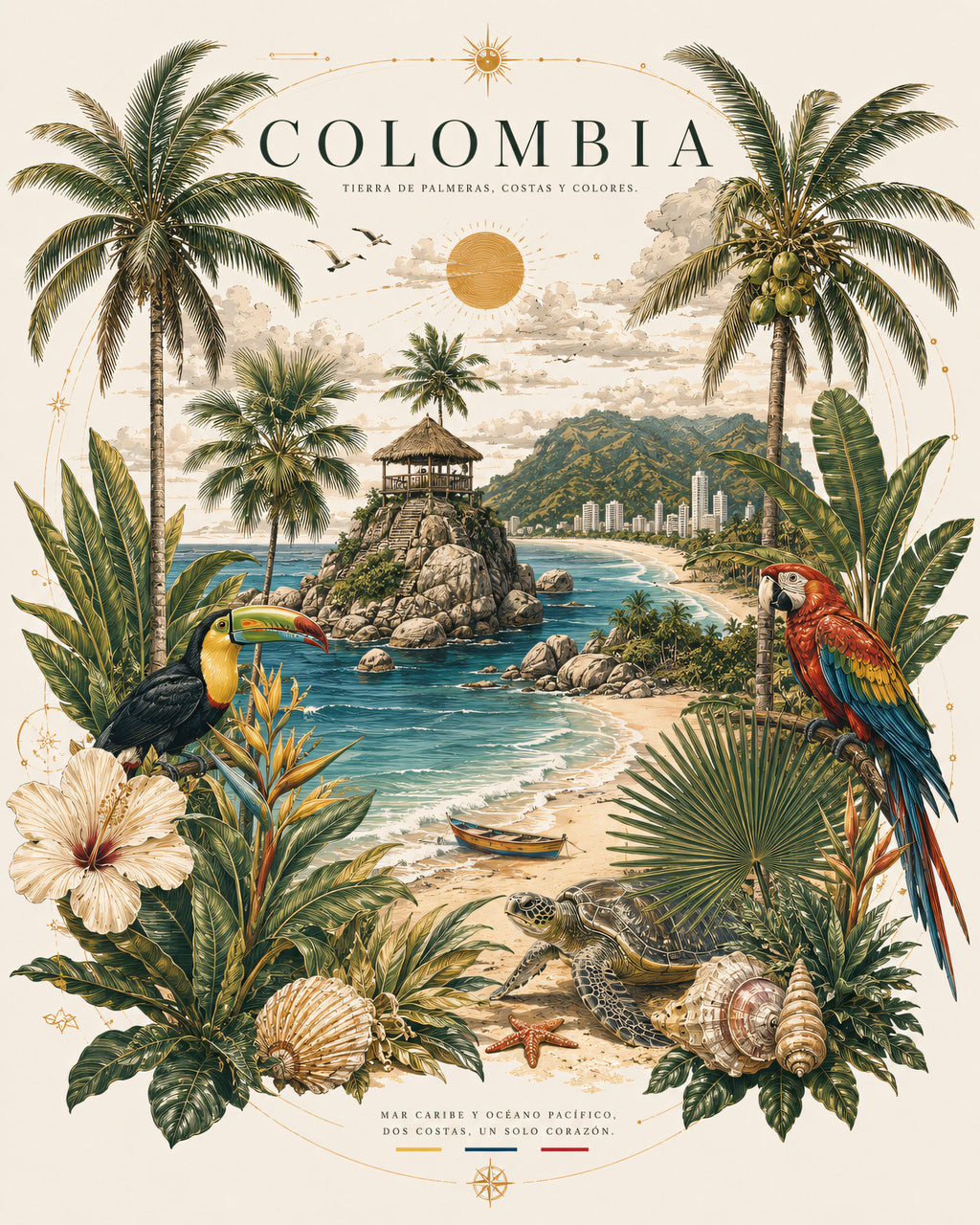 CAMSIETA HOMBRE COLOMBIA COSTAS