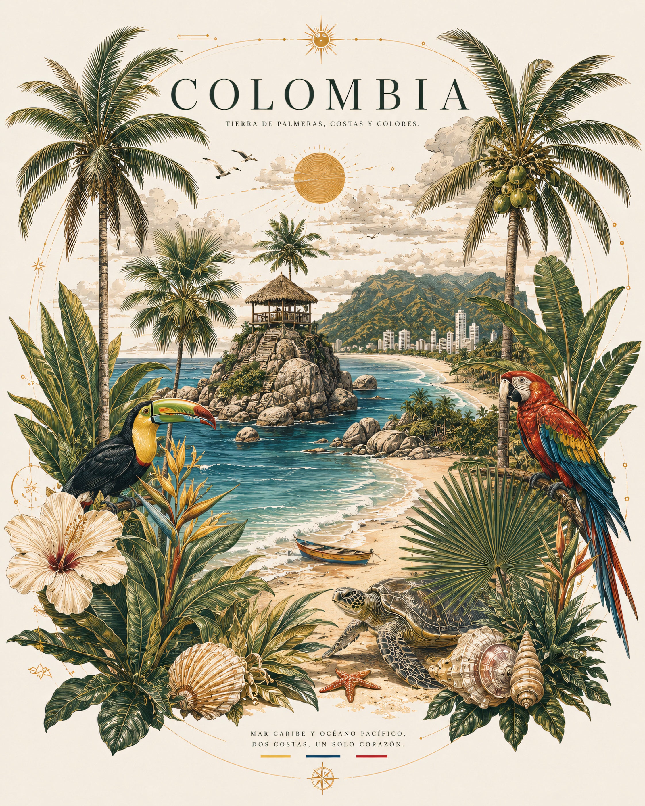 CAMSIETA HOMBRE COLOMBIA COSTAS