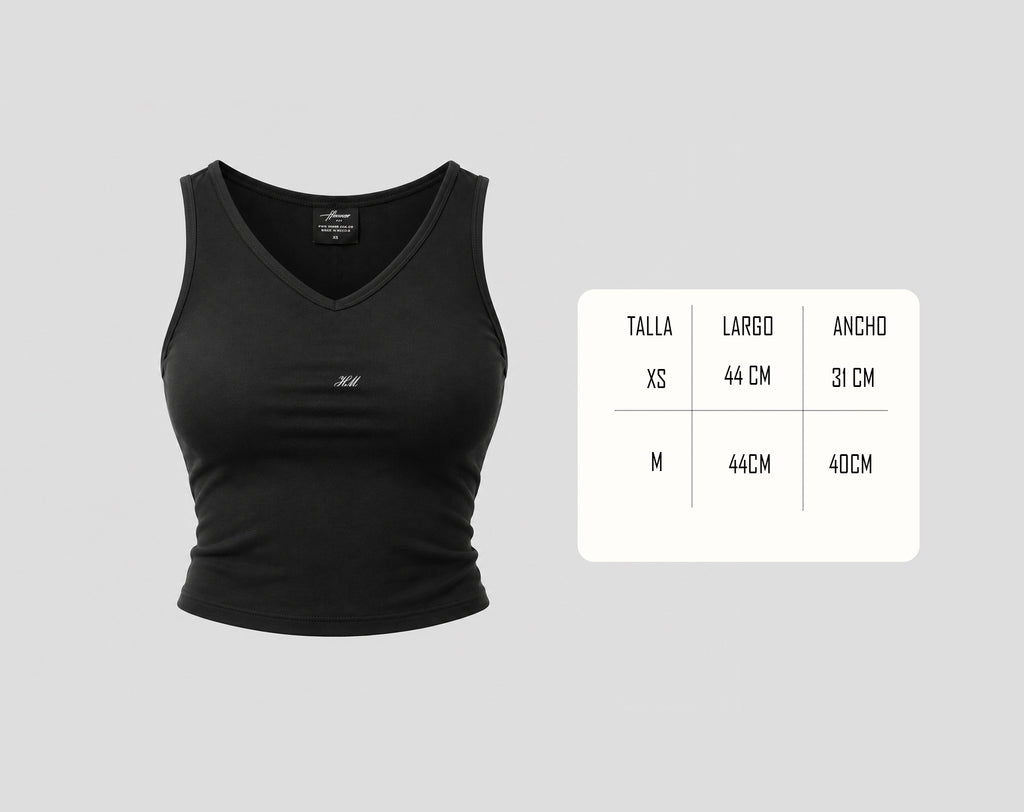 BLUSA MUJER NEGRO CORTA V