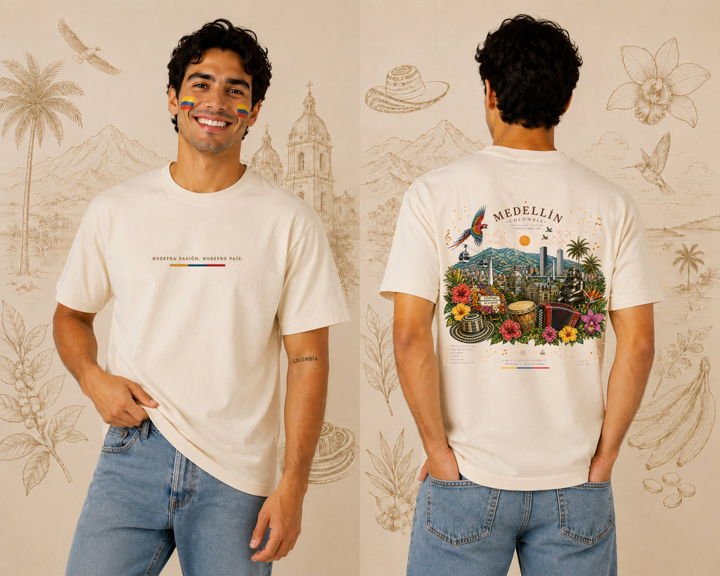 CAMISETA HOMBRE REGULAR FIT COLOMBIA - MEDELLÍN