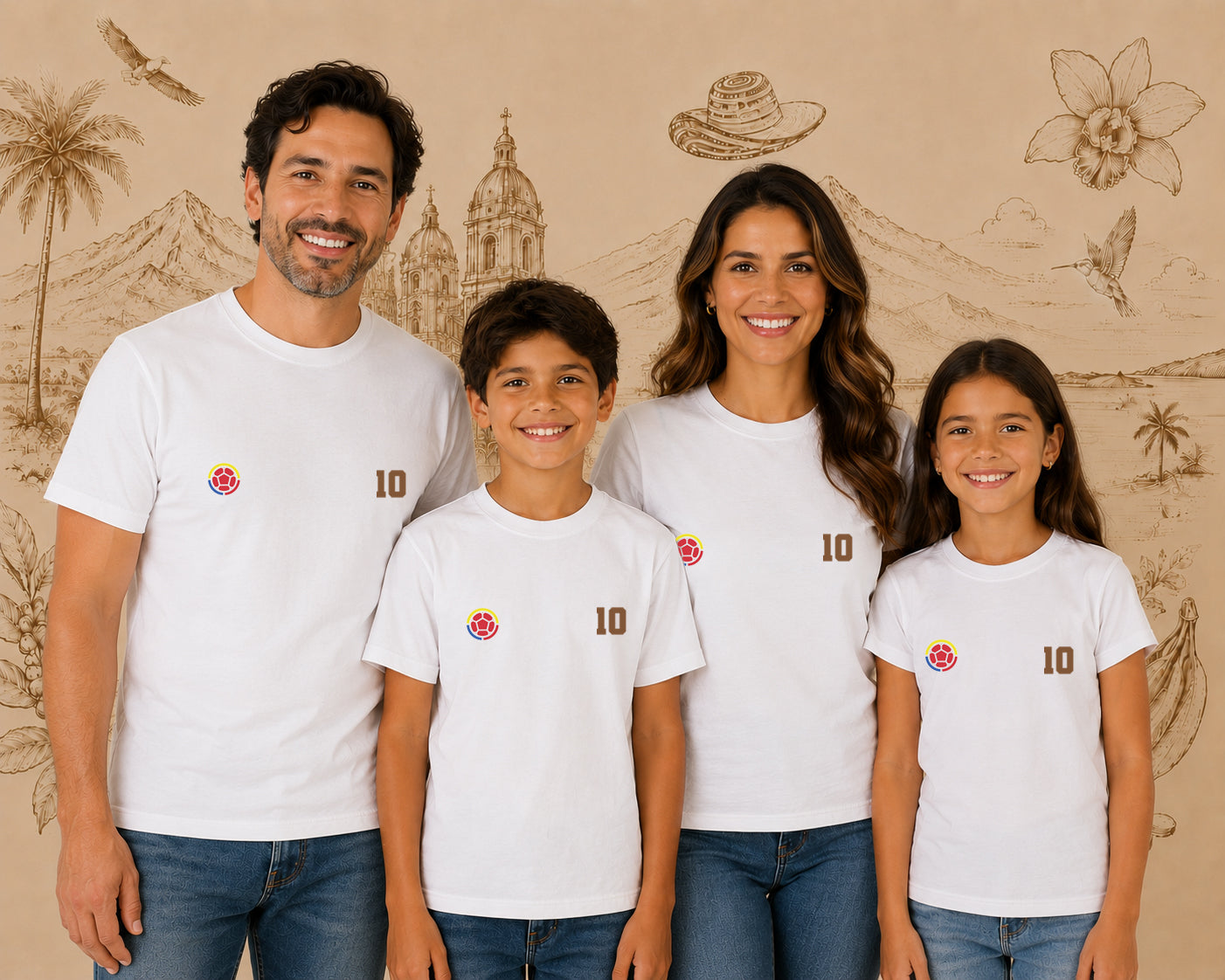 CAMISETA COLOMBIA COMBO FAMILIA