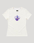 BASICA DAMA BLANCO HUESO ORQUIDEA LILA