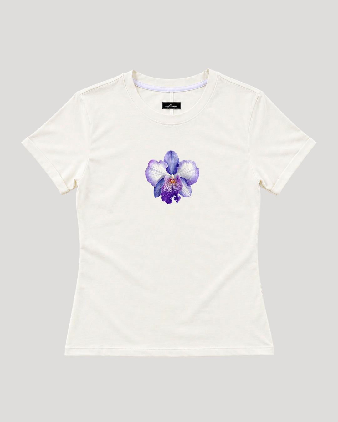 BASICA DAMA BLANCO HUESO ORQUIDEA LILA