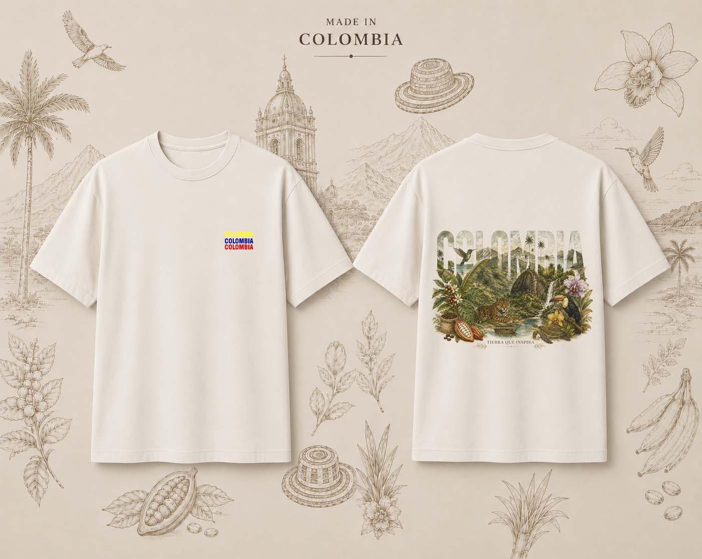 CAMSIETA HOMBRE COLOMBIA MI TIERRA