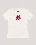 BASICA DAMA BLANCO HUESO ORQUIDEA ROJA
