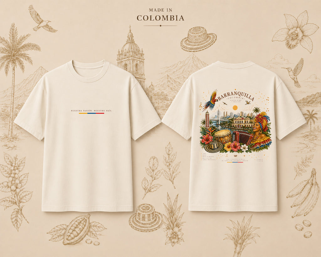 CAMISETA HOMBRE REGULAR FIT COLOMBIA - BARRANQUILLA