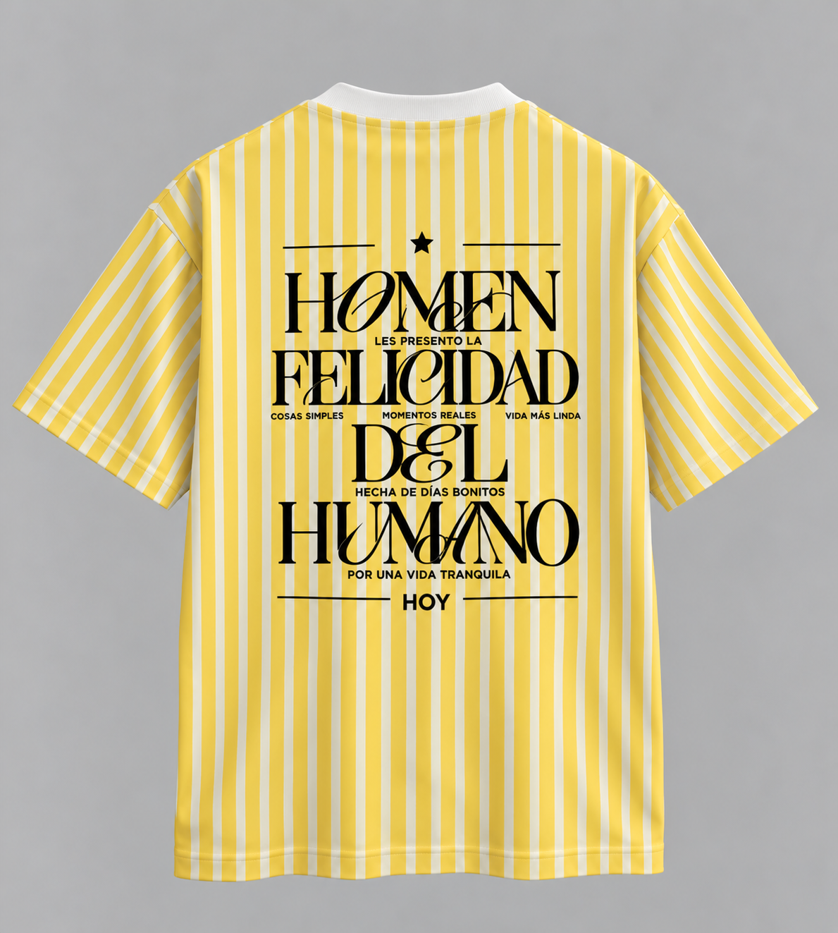 CAMISETA OVERSIZE COLECCIÓN RAYAS FELICIDAD DEL HUMANO