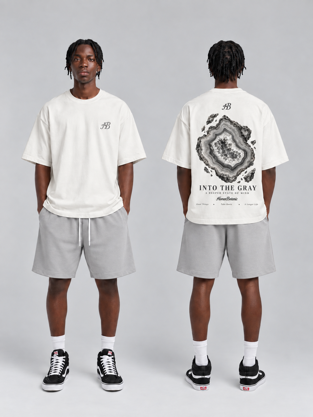SET CAMISETA Y BERMUDA INTO THE LIGHT GRAY