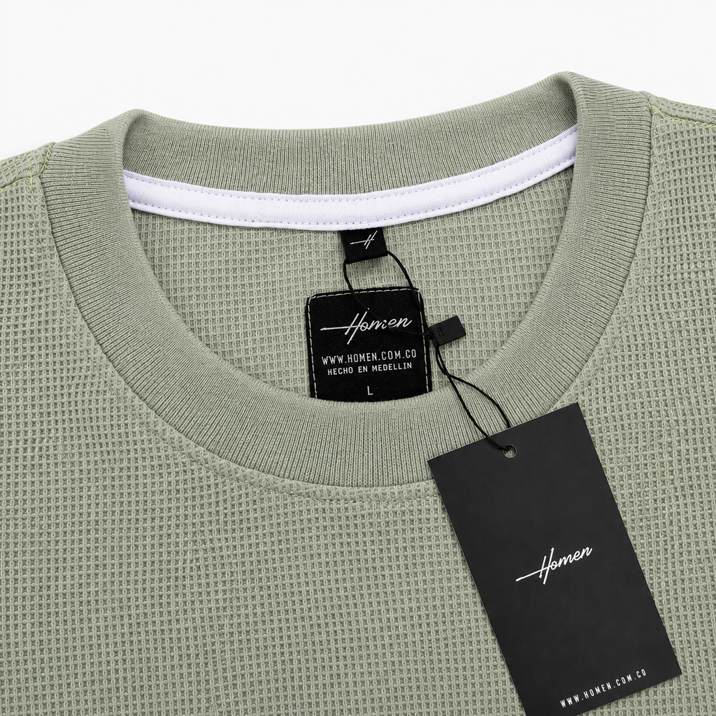 CAMISETA OVERSIZE TEXTURA OKSANA VERDE SECO