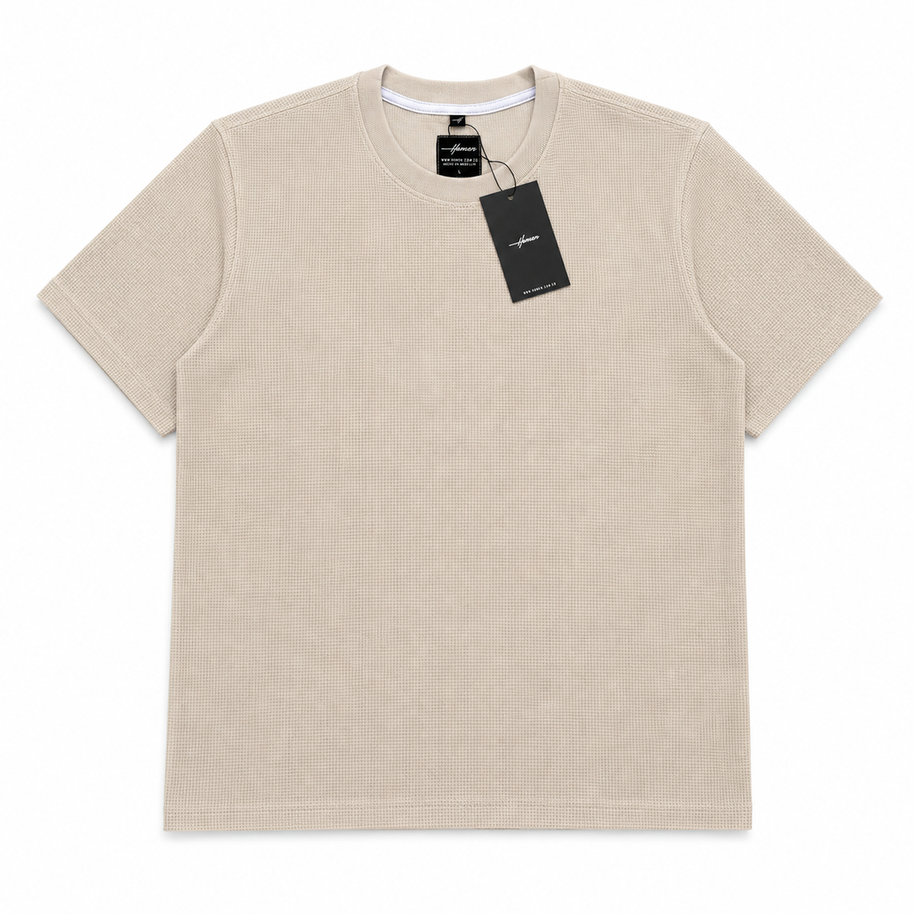 CAMISETA OVERSIZE TEXTURA OKSANA BEIGE