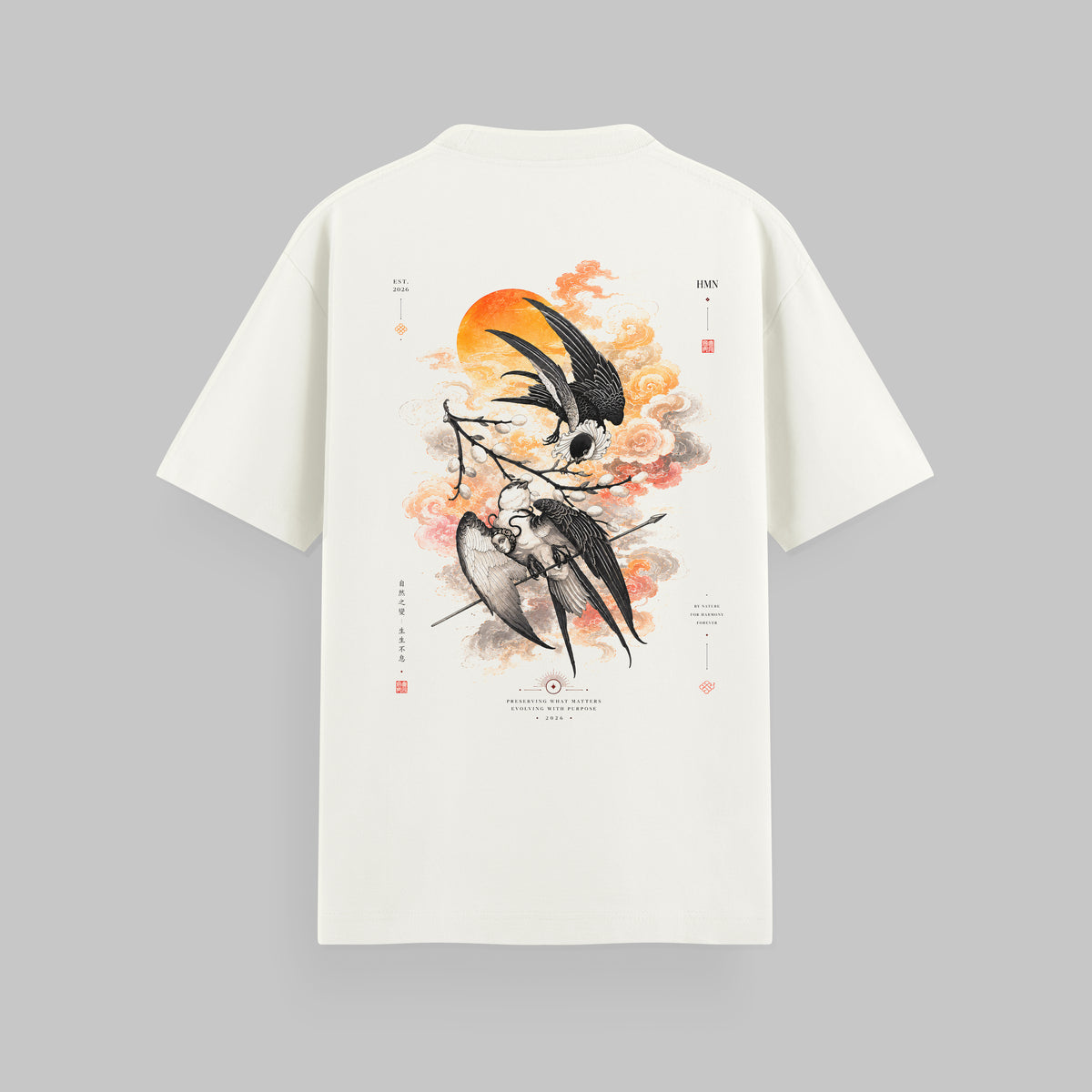CAMISETA OVERSIZE DANCING BIRDS