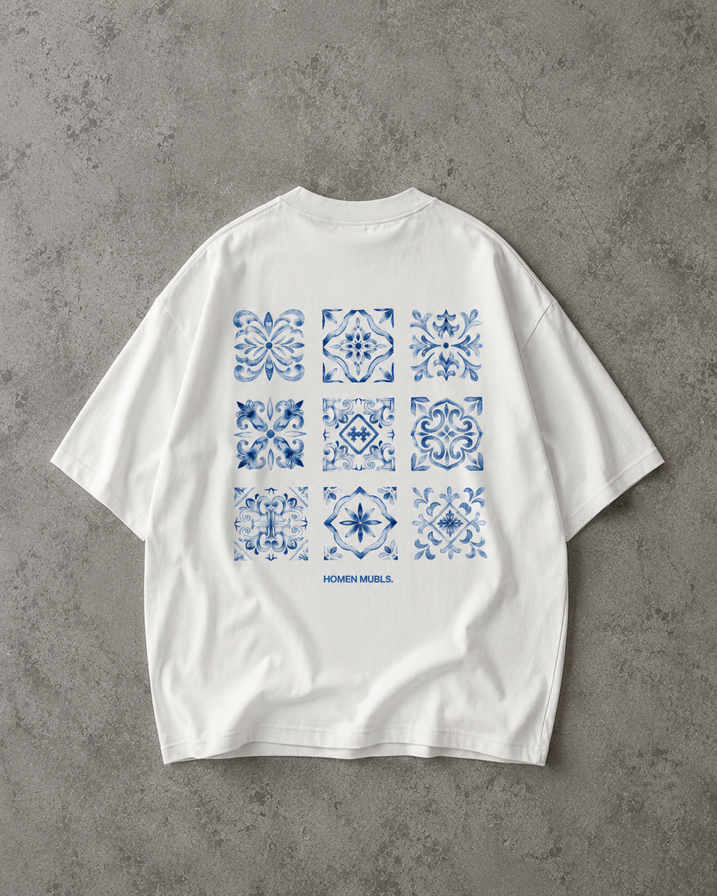 CAMISETA OVERSIZE AZULEJOS