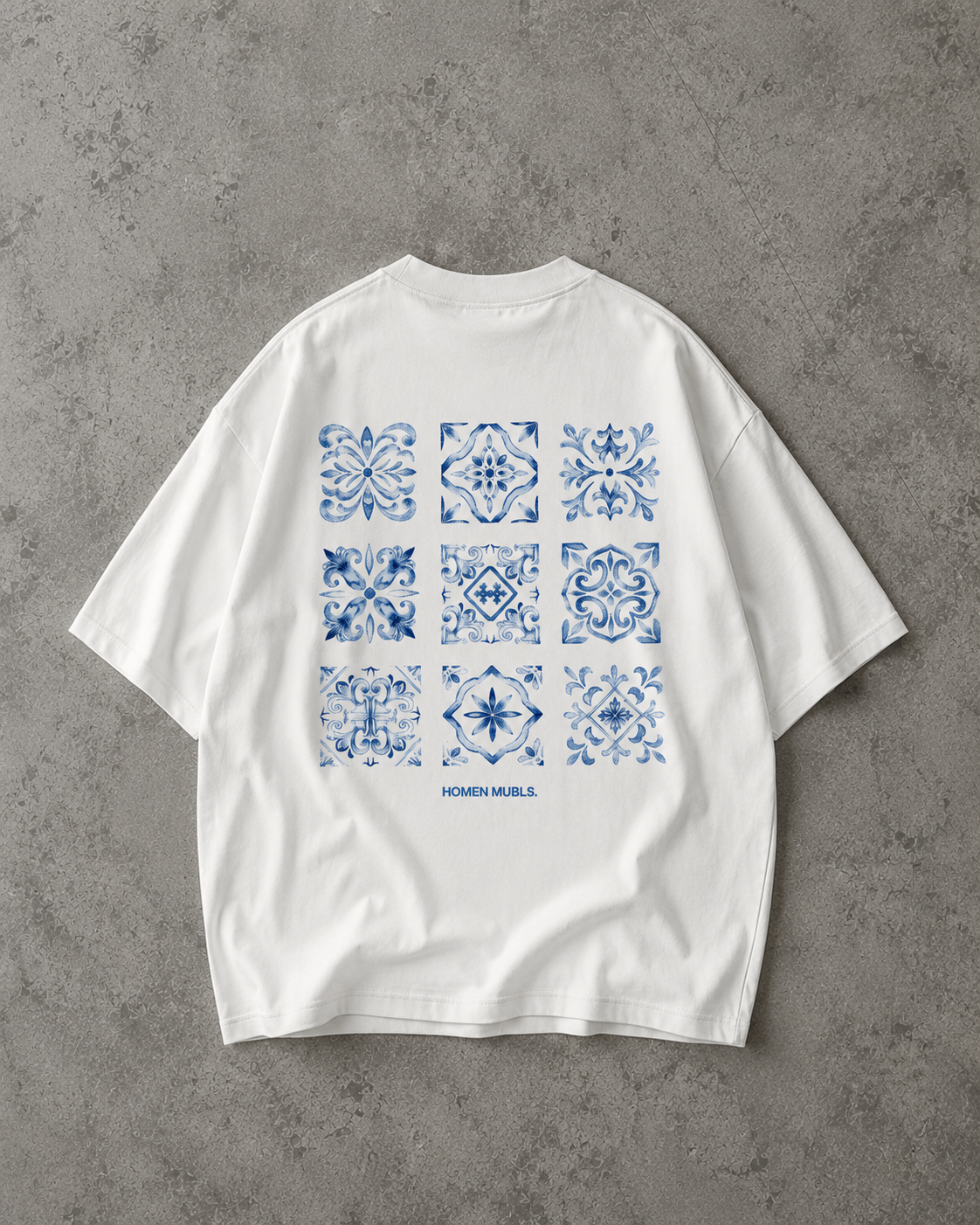 CAMISETA OVERSIZE AZULEJOS