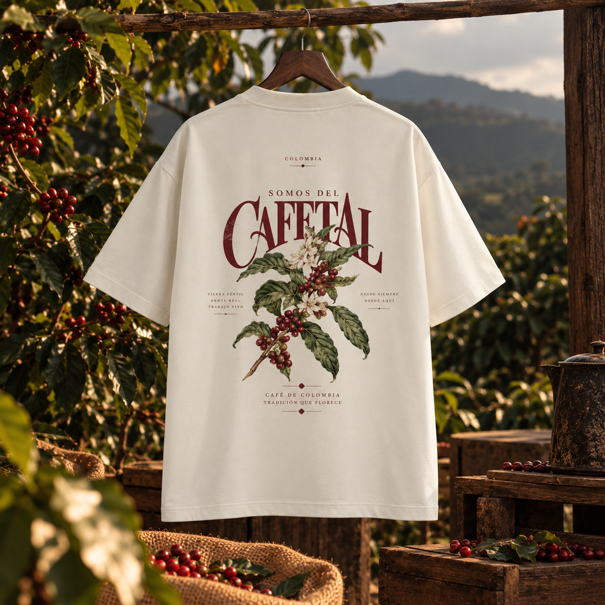 CAMISETA OVERSIZE SOMOS DEL CAFETAL
