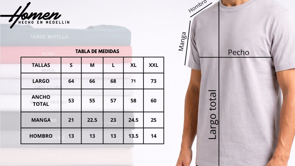 CAMISETA HOMBRE REGULAR FIT  COLOMBIA - BOGOTÁ