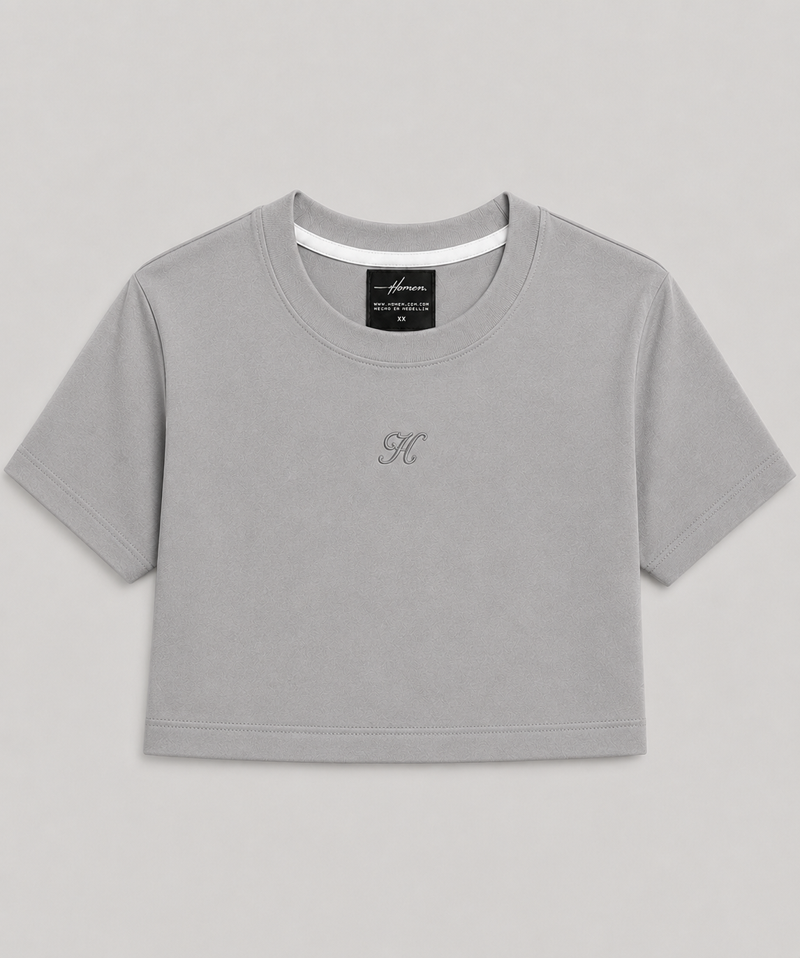 CROP TOP GRIS CLARO