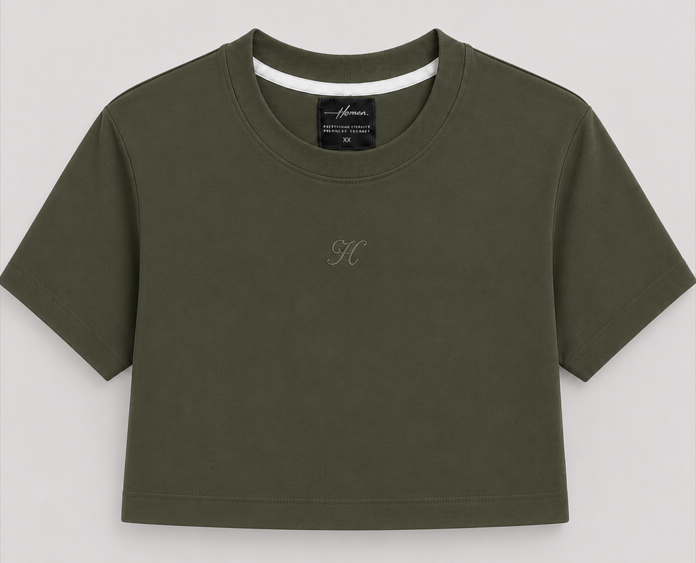 CROP TOP VERDE MILITAR
