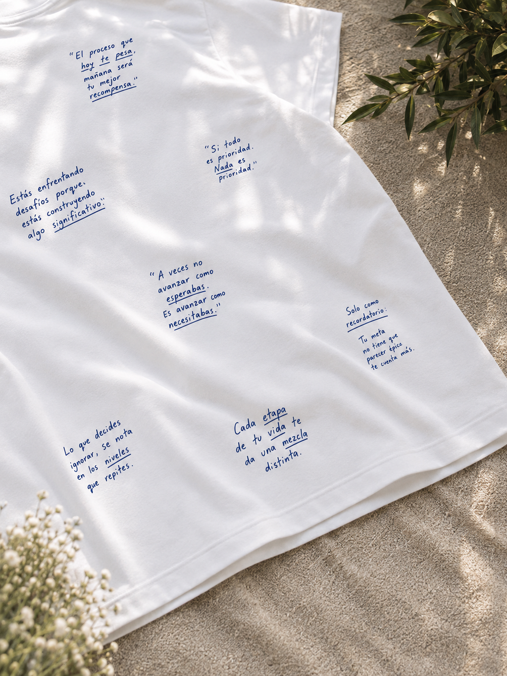 CAMISETA REGULAR FIT FRASES QUE INSPIRA