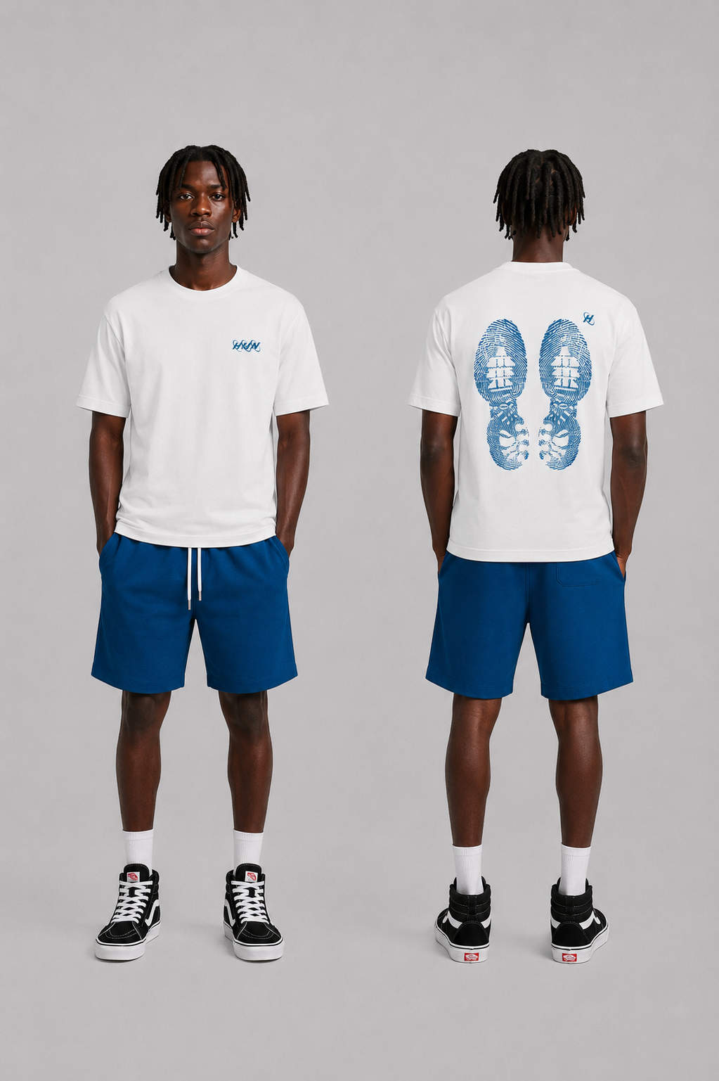 SET CAMISETA Y BERMUDA HUELLA