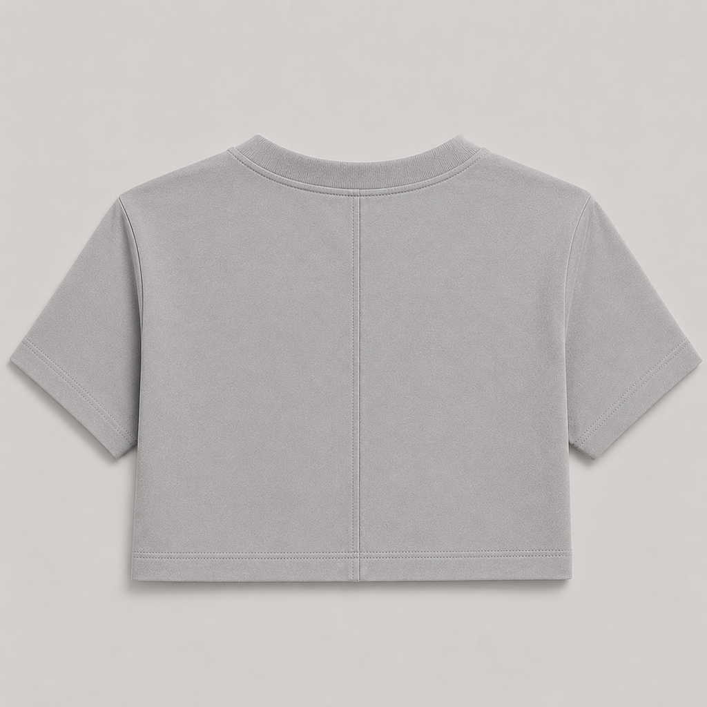 CROP TOP GRIS CLARO