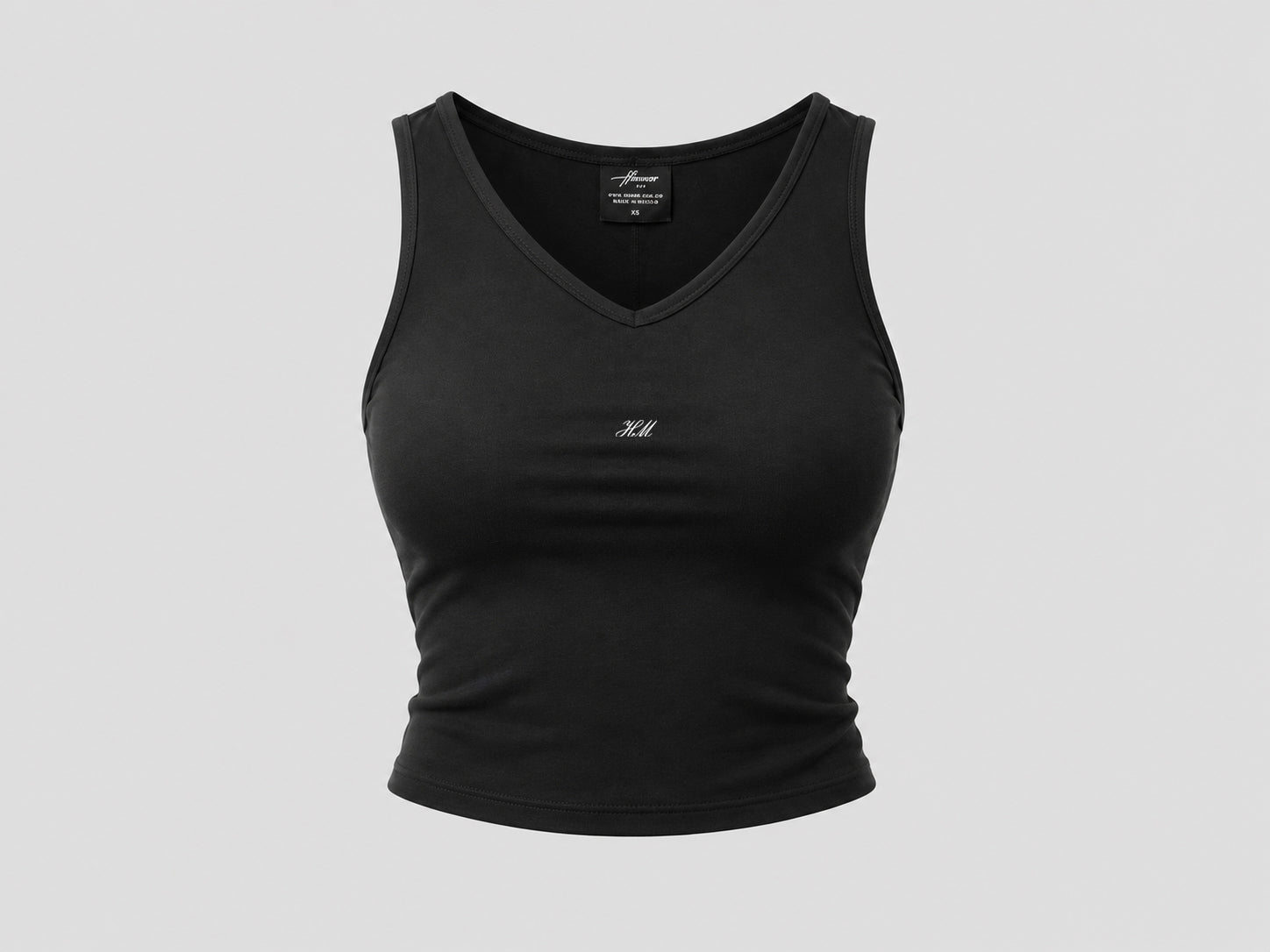 BLUSA MUJER NEGRO CORTA V