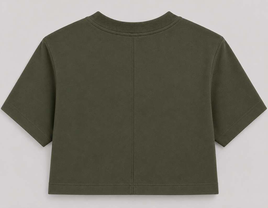 CROP TOP VERDE MILITAR