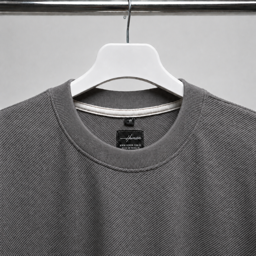 CAMISETA OVERSIZE  FIORENZO GRIS OSCURO