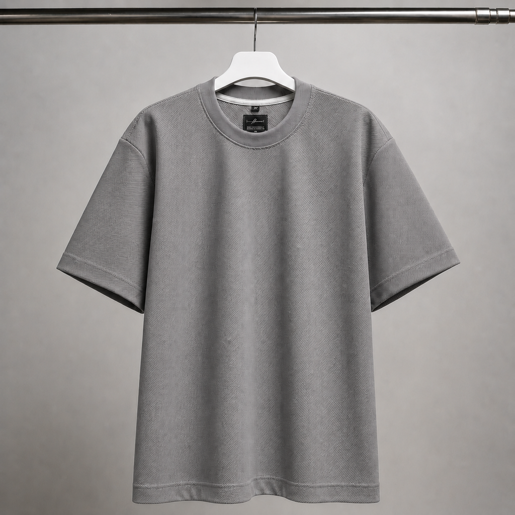 CAMISETA OVERSIZE  FIORENZO GRIS OSCURO