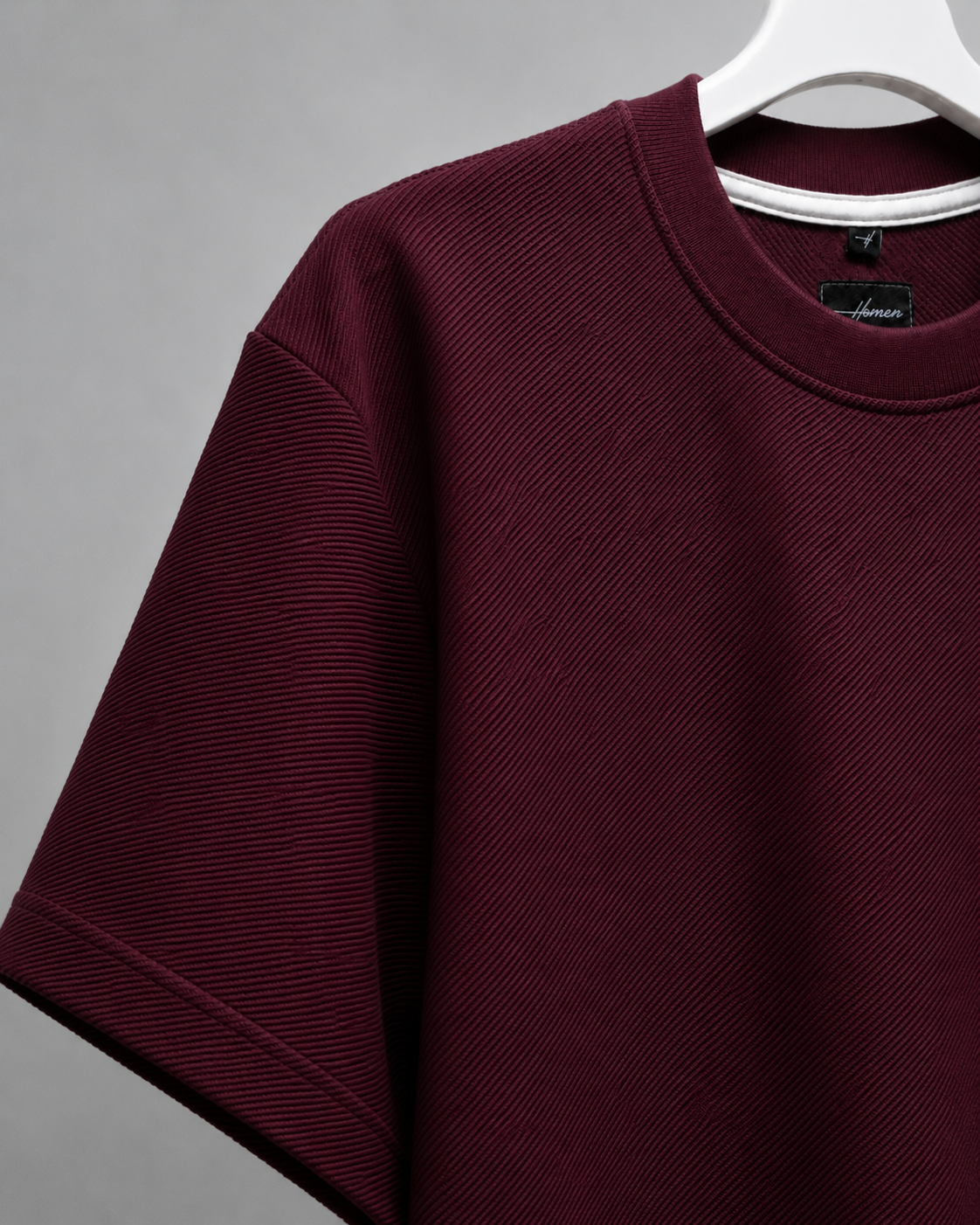 CAMISETA OVERSIZE COLOR VINOTINTO FIORENZO