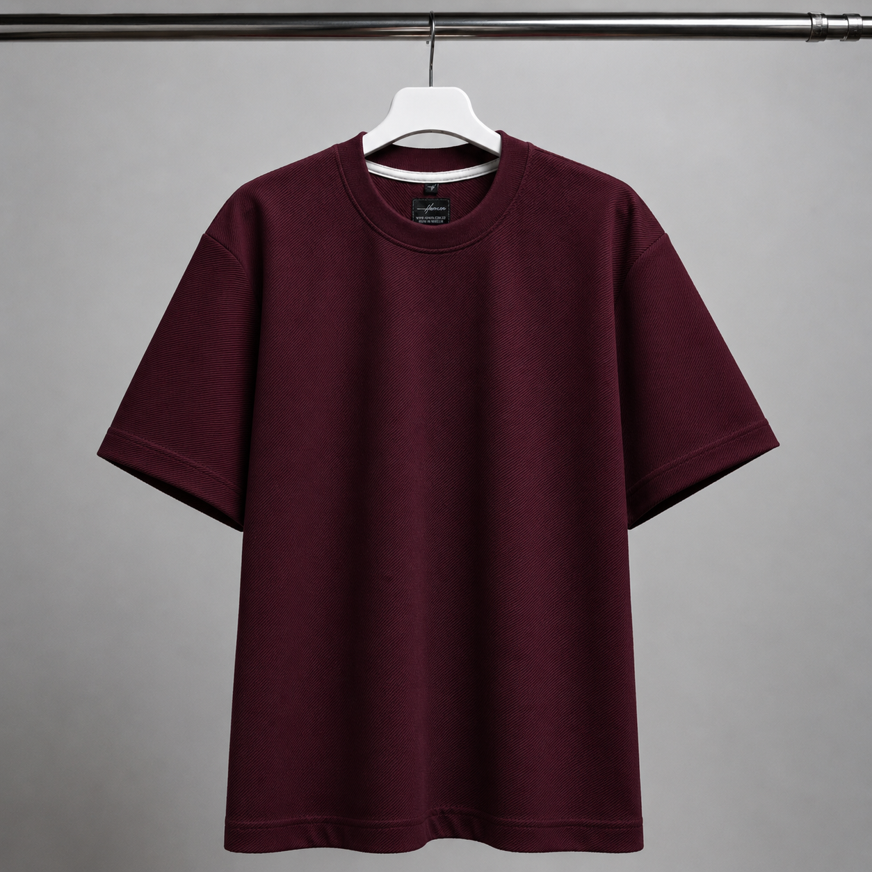 CAMISETA OVERSIZE COLOR VINOTINTO FIORENZO