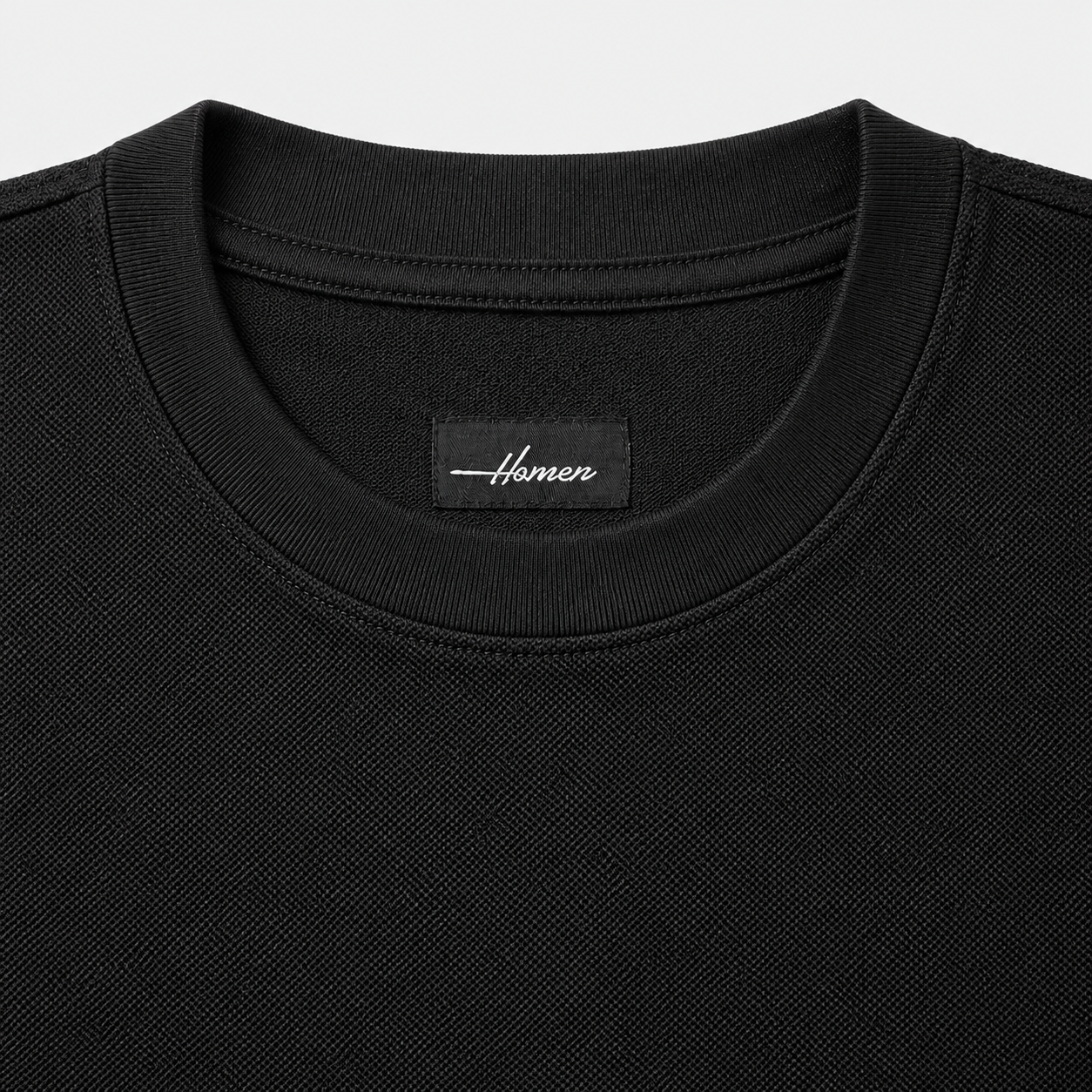CAMISETAS OVERSIZE CON MINITEXTURA NEGRO