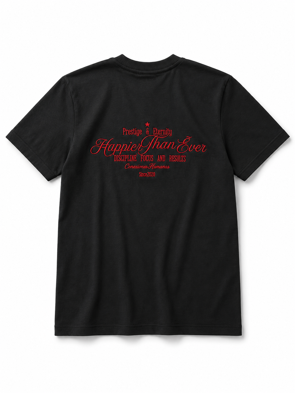 CAMISETA OVERSIZE BORDADO HAPPIER THAN EVER