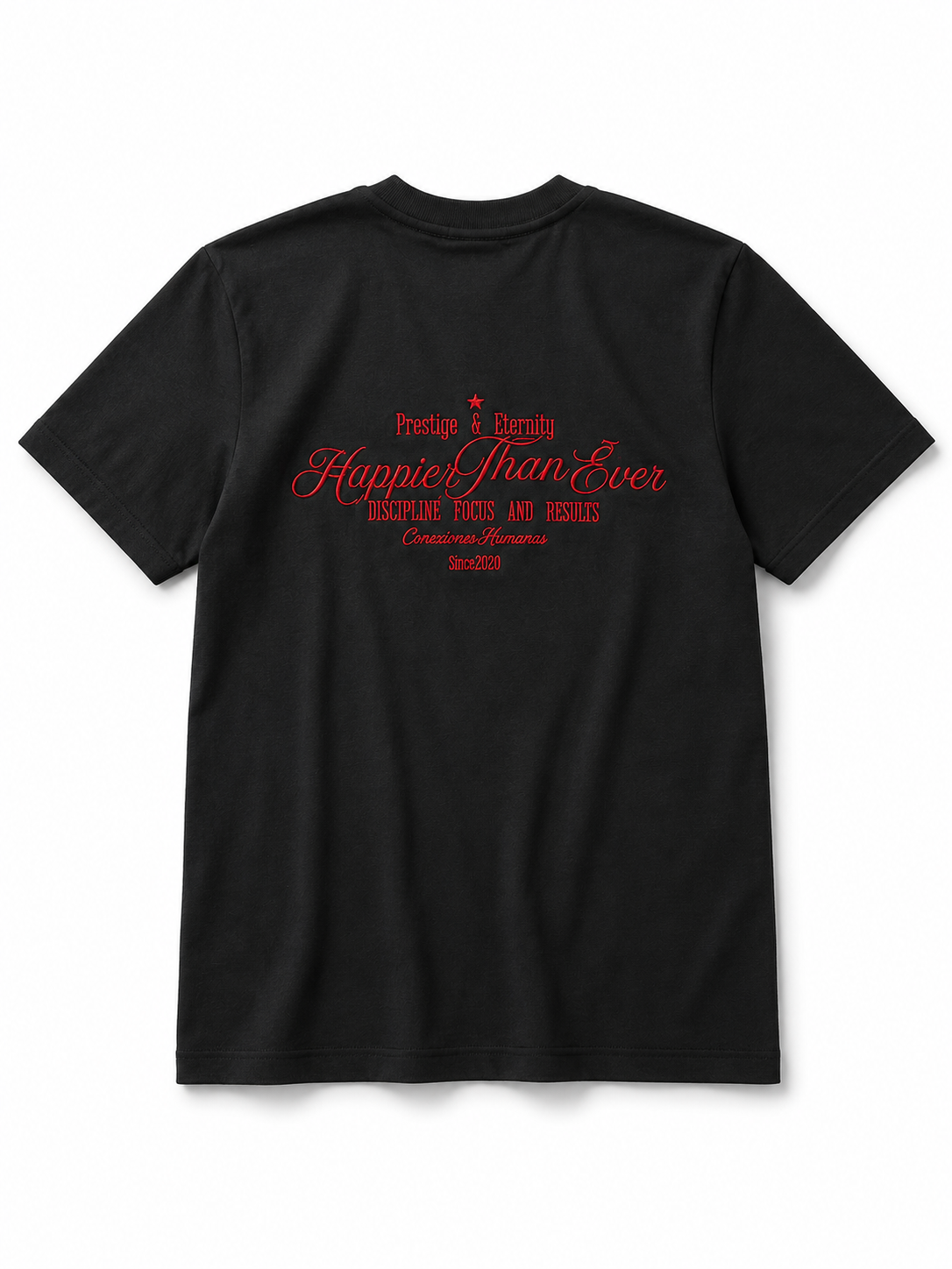 CAMISETA OVERSIZE BORDADO HAPPIER THAN EVER