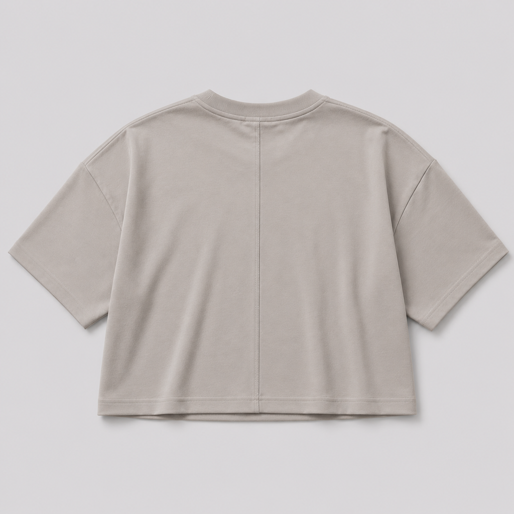 CROP TOP GRIS CLARO