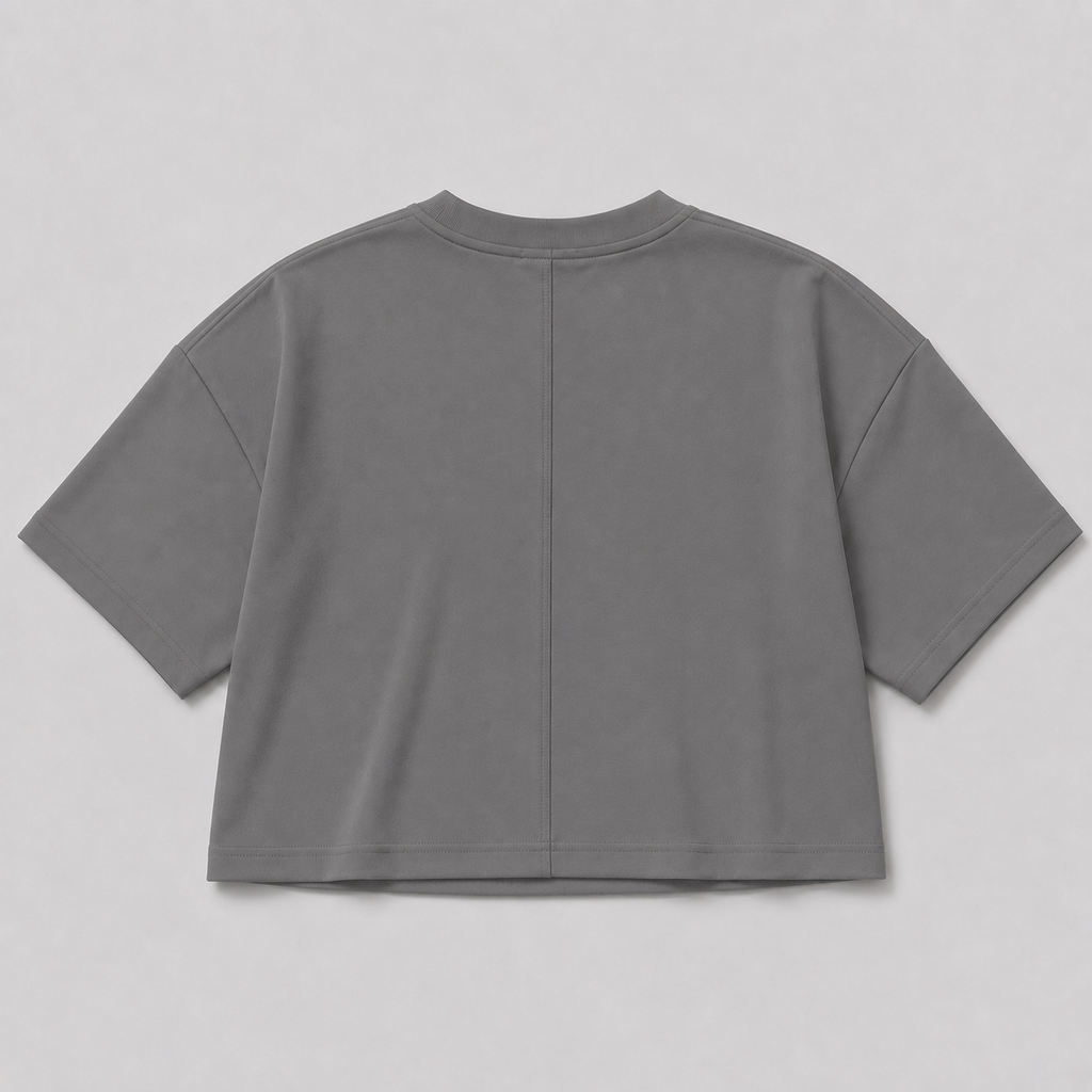 CROP TOP GRIS OSCURO