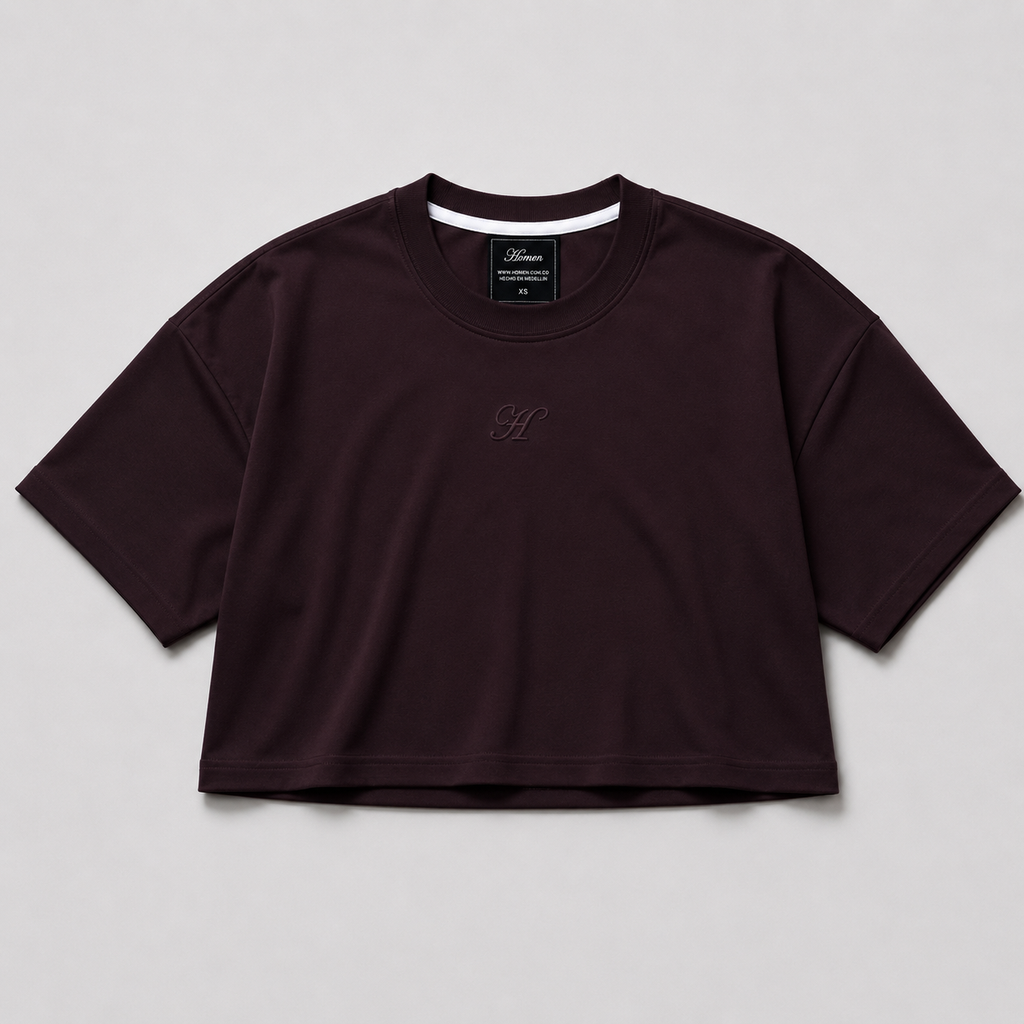 CROP TOP BERENJENA