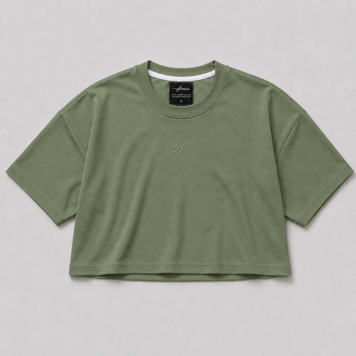 CROP TOP VERDE MILITAR