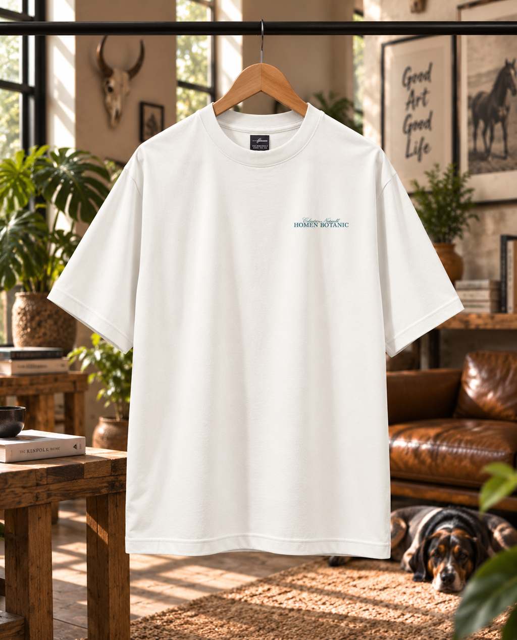 CAMISETA OVERSIZE FELINO BOTANIC