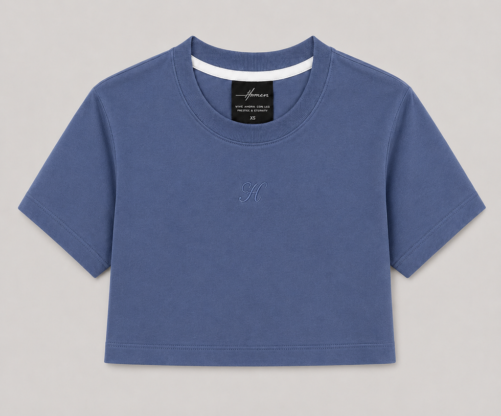 CROP TOP AZUL PETROLEO