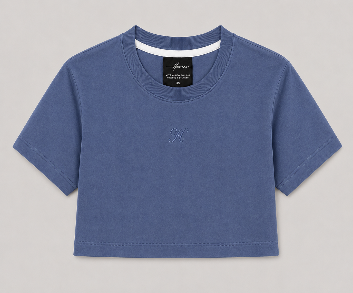 CROP TOP AZUL PETROLEO