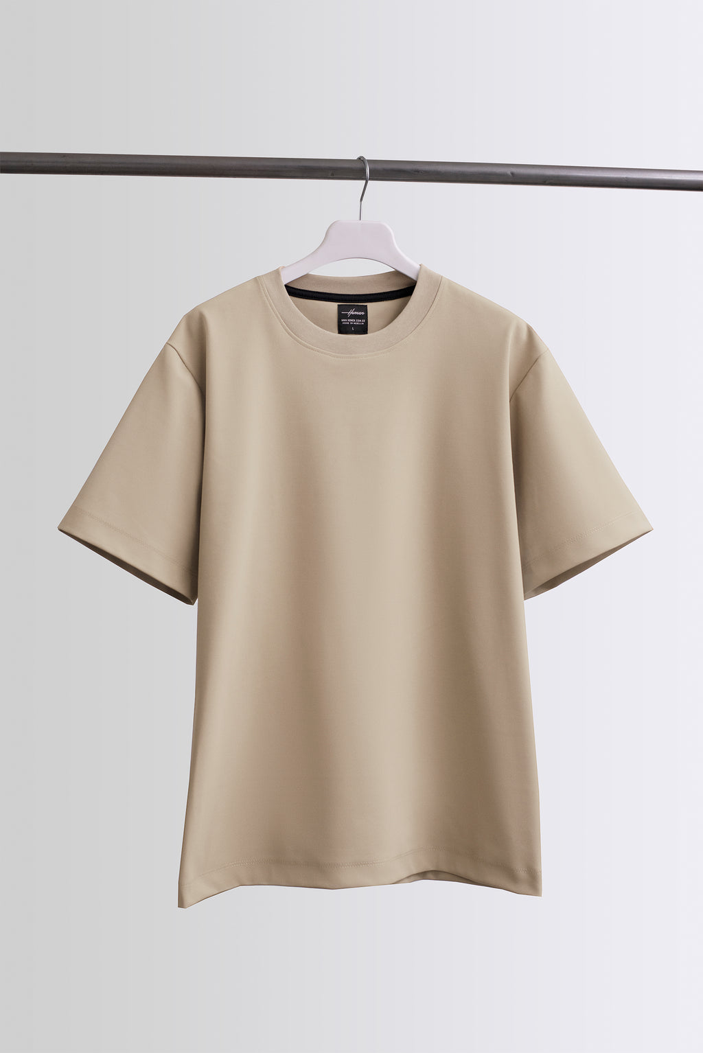 CAMISETAS OVERSIZE CON MINITEXTURA CAQUI