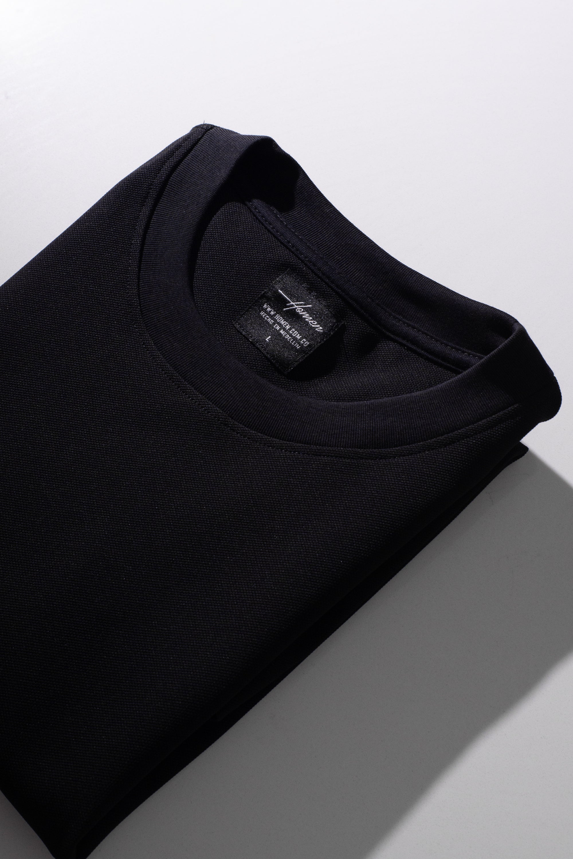 CAMISETAS OVERSIZE CON MINITEXTURA NEGRO