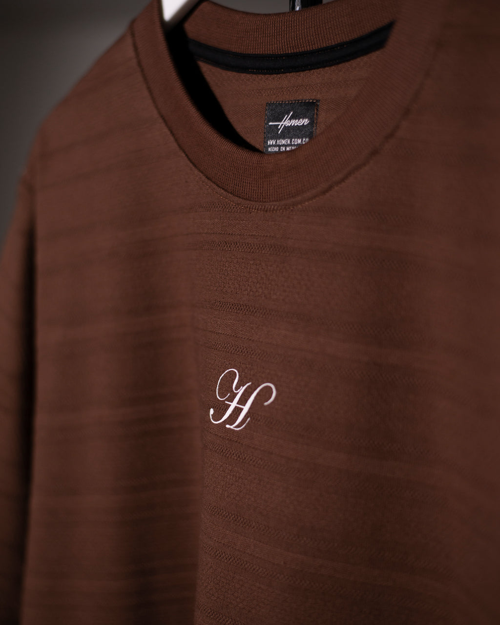 CAMISETA OVERSIZE TEXTURA NATIVA CHOCOLATE