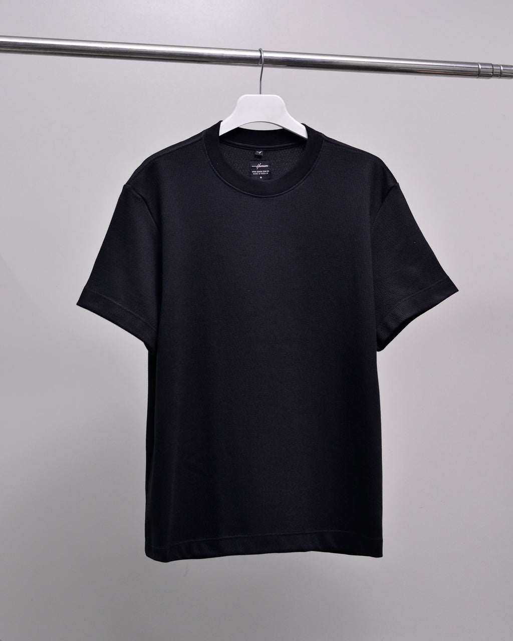 CAMISETA REGULAR FIT TEXTURIZADA NEGRO