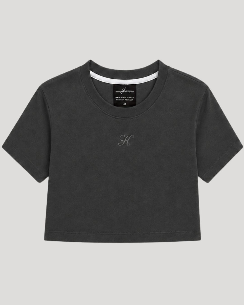 CROP TOP GRIS OSCURO