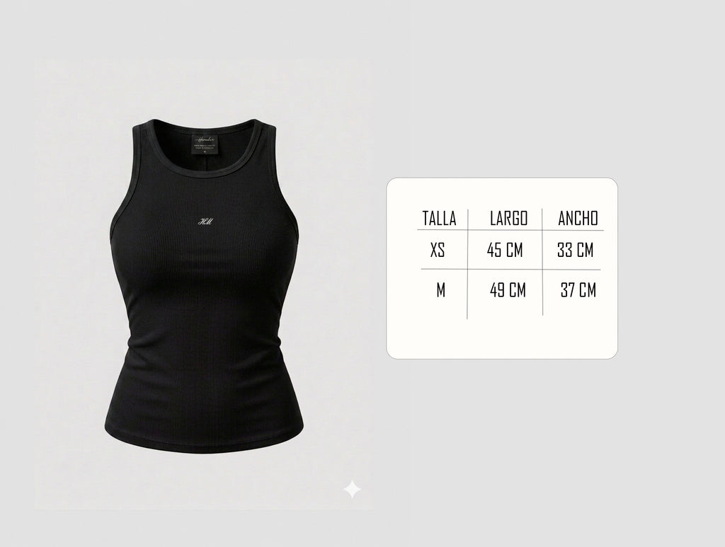 BLUSA MUJER NEGRO RIB