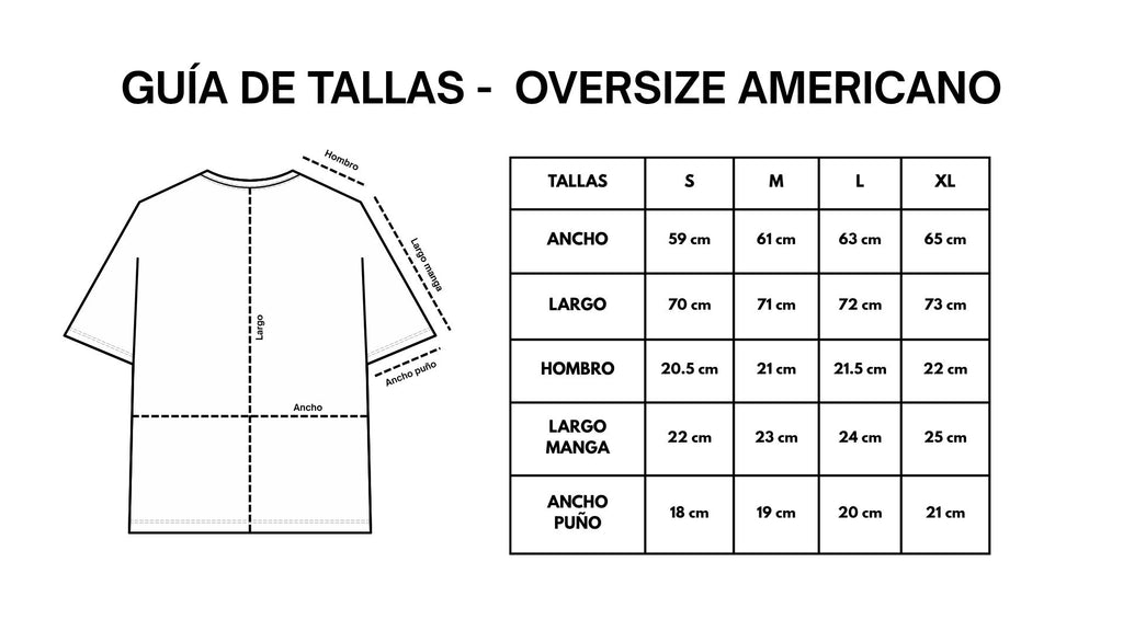 CAMISETA OVERSIZE AMERICANO HMN NEGRO